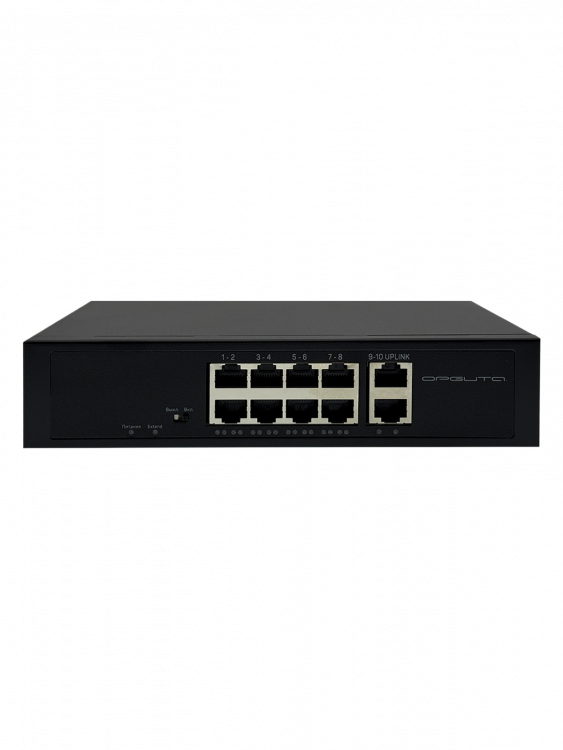 Коммутатор (свитч) на 8 POE ( 802.3af/at ) портов +2 Ethernet порта 1000Mbs Орбита OT-VNP41